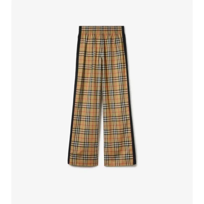 Check Cotton Trousers