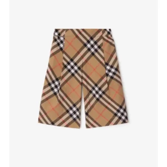 Check Cotton Trousers