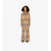 Check Cotton Trousers