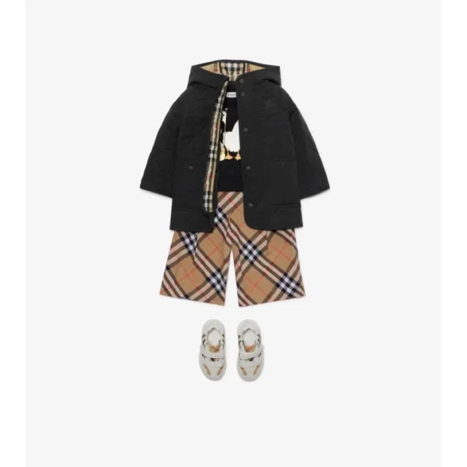 Check Cotton Trousers