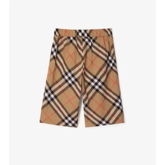 Check Cotton Trousers