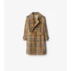 Check Cotton Twill Trench Coat