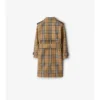 Check Cotton Twill Trench Coat