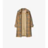 Check Cotton Twill Trench Coat