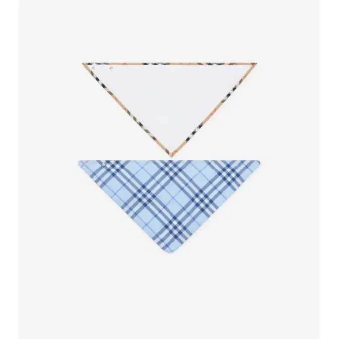 Check Cotton Two-Piece Bib Set