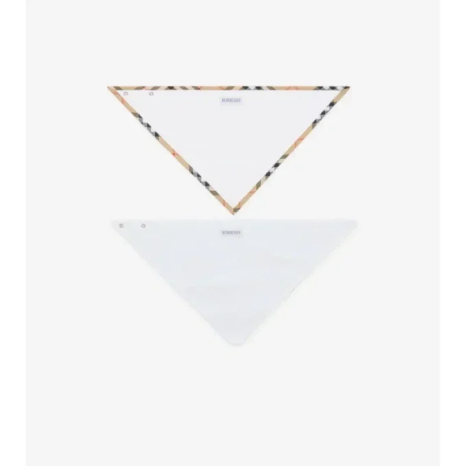 Check Cotton Two-Piece Bib Set