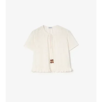 Check Cotton Voile Blouse