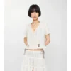 Check Cotton Voile Blouse