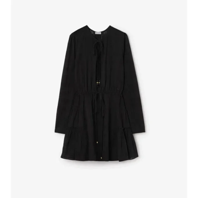 Check Cotton Voile Dress