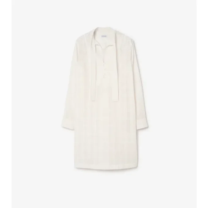 Check Cotton Voile Dress