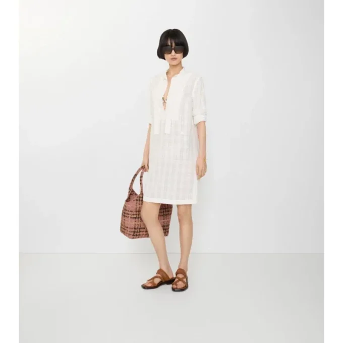 Check Cotton Voile Dress