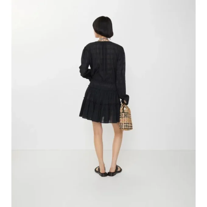 Check Cotton Voile Dress