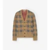 Check Cotton Wool Cardigan