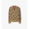 Check Cotton Wool Cardigan