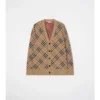 Check Cotton Wool Cardigan