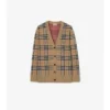 Check Cotton Wool Cardigan