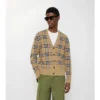 Check Cotton Wool Cardigan