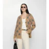 Check Cotton Wool Cardigan