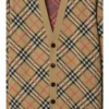 Check Cotton Wool Cardigan