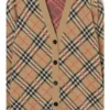 Check Cotton Wool Cardigan