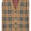 Check Cotton Wool Cardigan