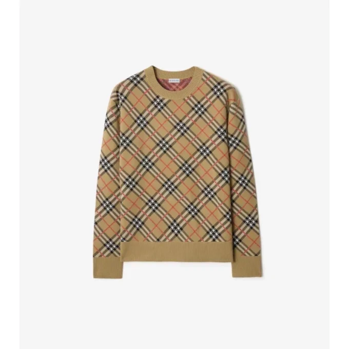 Check Cotton Wool Sweater
