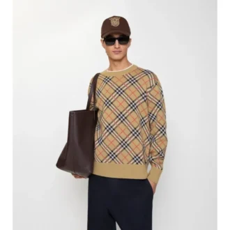 Check Cotton Wool Sweater