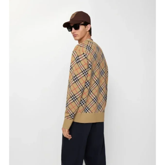 Check Cotton Wool Sweater