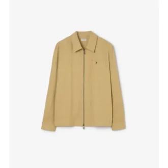 Check Cotton Zip Overshirt