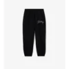 Check Cursive Logo Cotton Jogging Pants