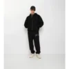 Check Cursive Logo Cotton Jogging Pants