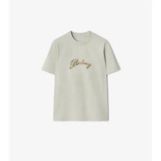 Check Cursive Logo Cotton T-Shirt