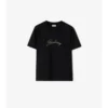 Check Cursive Logo Cotton T-Shirt