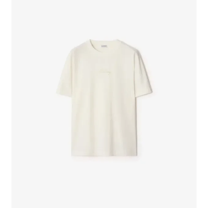 Check Cursive Logo Cotton T-Shirt