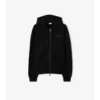 Check Cursive Logo Cotton Zip Hoodie