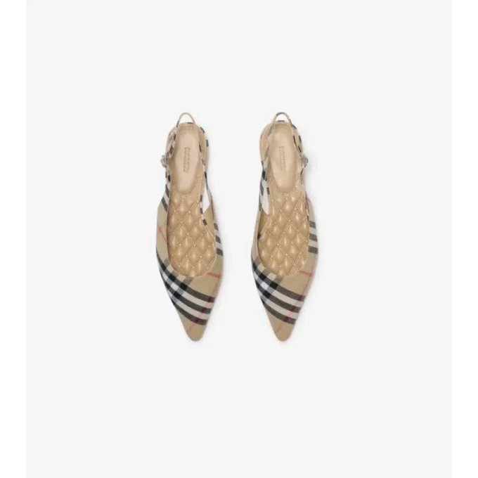 Check Dame Slingback Ballerinas 