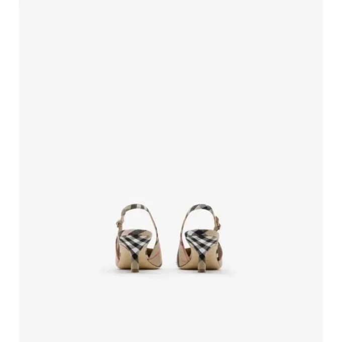 Check Dame Slingback Pumps 