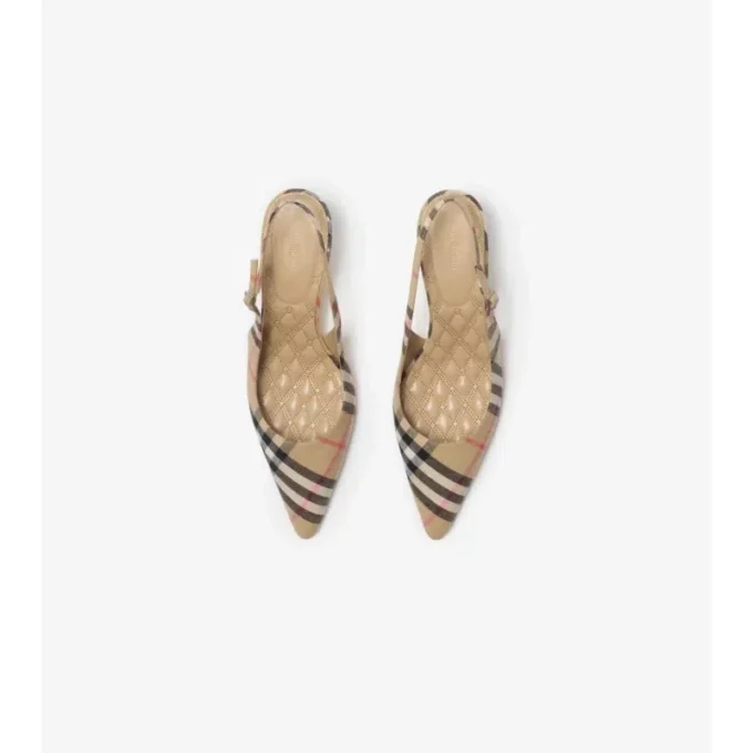 Check Dame Slingback Pumps 