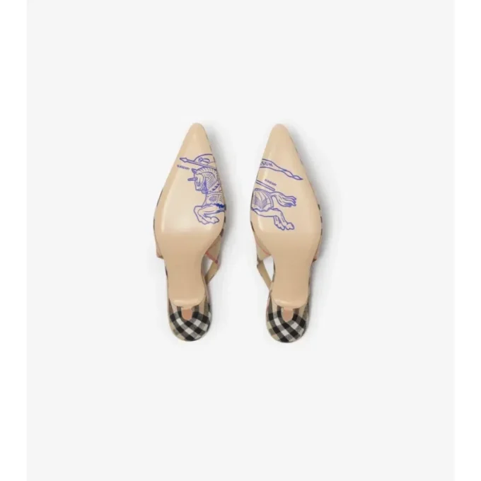Check Dame Slingback Pumps 