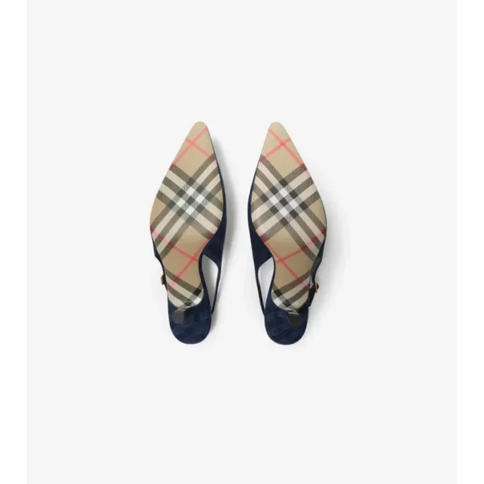 Check Dame Slingback Pumps 