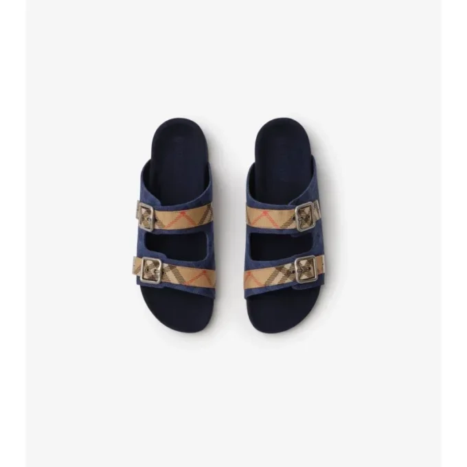 Check Denim Urchin Sandals