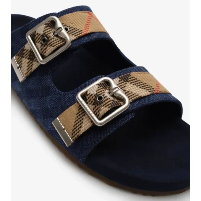 Check Denim Urchin Sandals