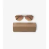 Check Detail Aviator Sunglasses