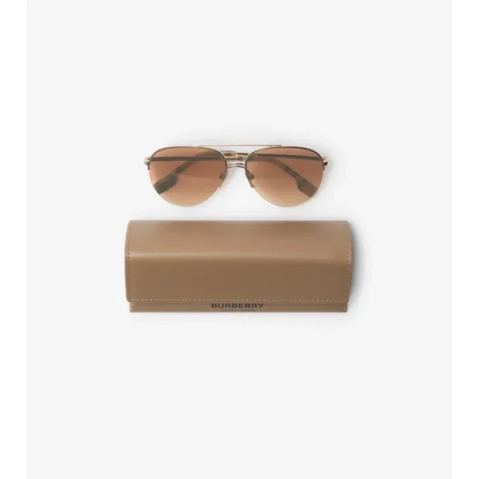 Check Detail Aviator Sunglasses