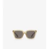 Check Engraved Square Sunglasses 