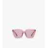 Check Engraved Square Sunglasses 