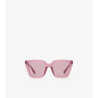 Check Engraved Square Sunglasses 
