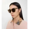 Check Engraved Square Sunglasses 