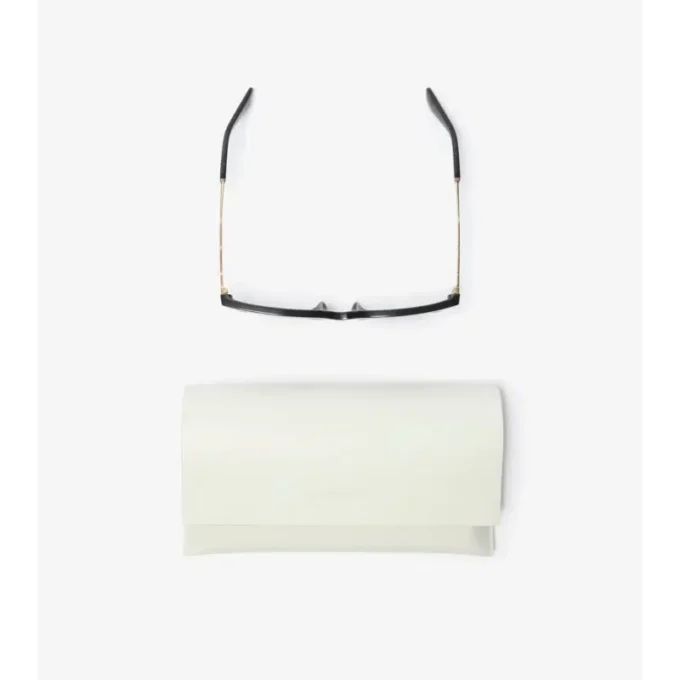 Check Engraved Square Sunglasses 