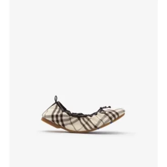 Check Fawn Ballerinas 
